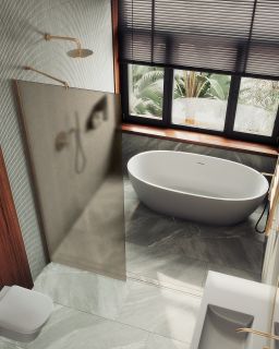 Душевая перегородка MaybahGlass MGD-697-2ш 79см бронза